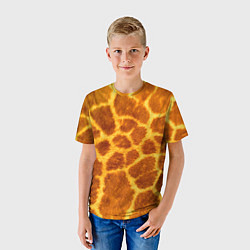 Футболка детская Шкура жирафа - текстура, цвет: 3D-принт — фото 2