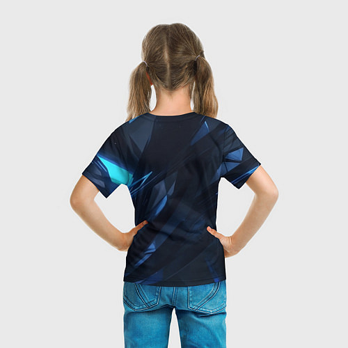 Детская футболка Синяя безгранность / 3D-принт – фото 6