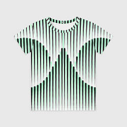 Футболка детская Зеленый геометрический круглый узор, цвет: 3D-принт