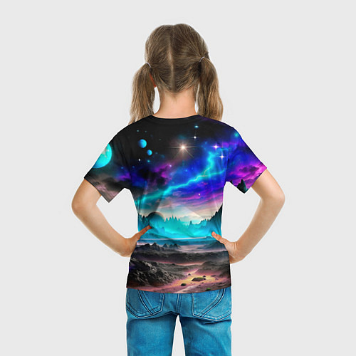 Детская футболка Фантастическая планета космос / 3D-принт – фото 6