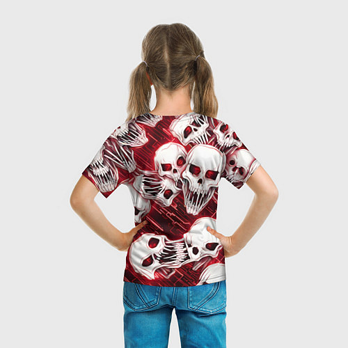 Детская футболка Черепа киберпанк / 3D-принт – фото 6