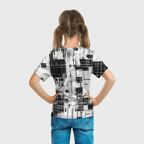 Детская футболка Кибер Сетка гранж / 3D-принт – фото 6