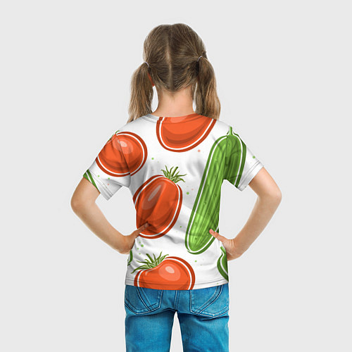 Детская футболка Помидоры и огурцы / 3D-принт – фото 6