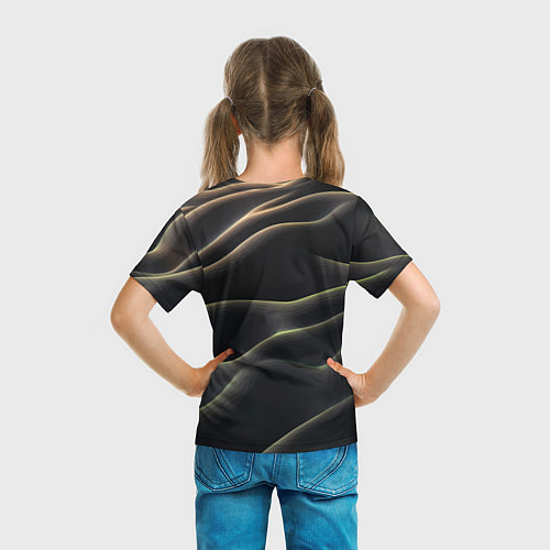 Детская футболка Объемная темная текстура / 3D-принт – фото 6