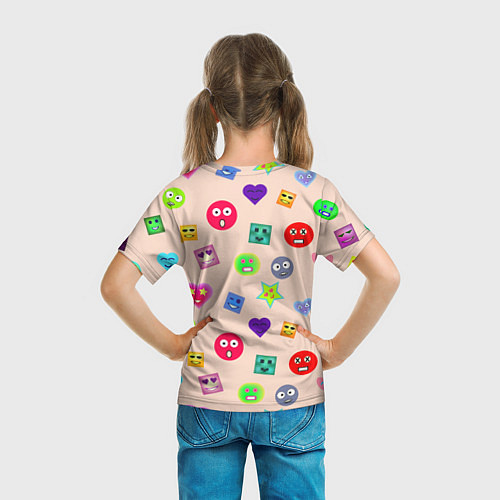 Детская футболка Разные смайлики / 3D-принт – фото 6