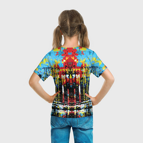 Детская футболка Зеркальная абстракция - нейросеть / 3D-принт – фото 6