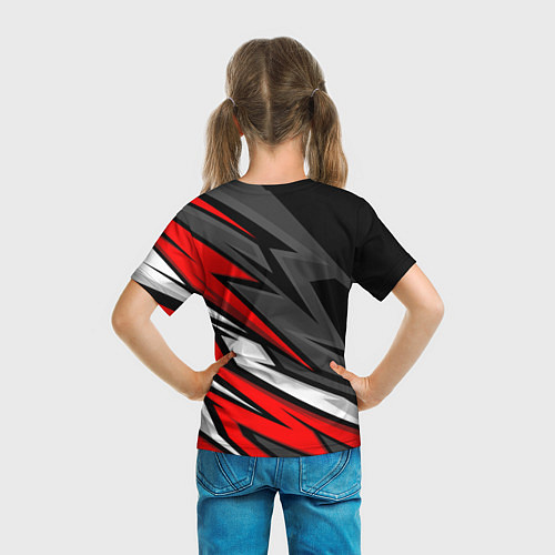 Детская футболка Митсубиси - красный спортивный / 3D-принт – фото 6