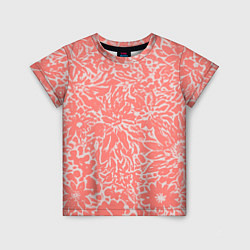 Детская футболка Цветочный персиковый