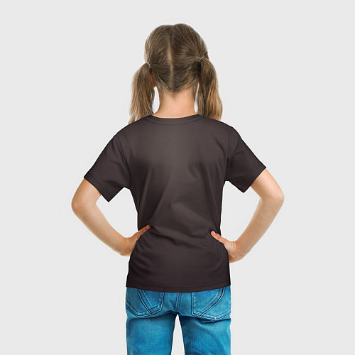 Детская футболка Девушка с пепельно-серыми вьющимися волосами / 3D-принт – фото 6