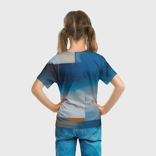 Детская футболка Синяя палитра / 3D-принт – фото 6