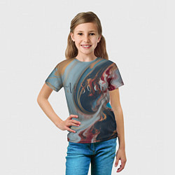 Футболка детская Москва палитра, цвет: 3D-принт — фото 2