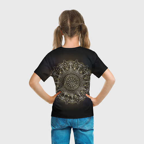 Детская футболка Костяная мандала / 3D-принт – фото 6