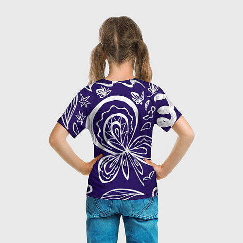Детская футболка Абстрактный узор, каракули / 3D-принт – фото 6