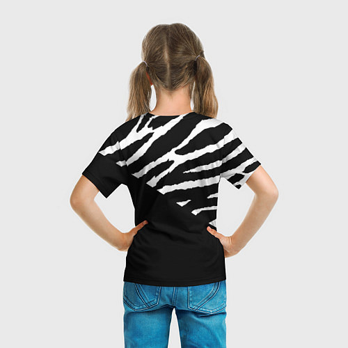 Детская футболка Полосы зебры с черным / 3D-принт – фото 6