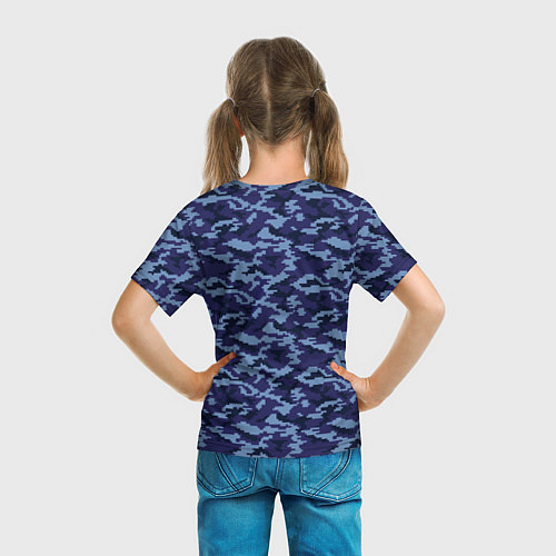 Детская футболка Камуфляж охрана - Михаил / 3D-принт – фото 6