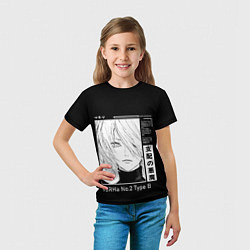 Футболка детская Прекрасная 2B - Nier automata, цвет: 3D-принт — фото 2