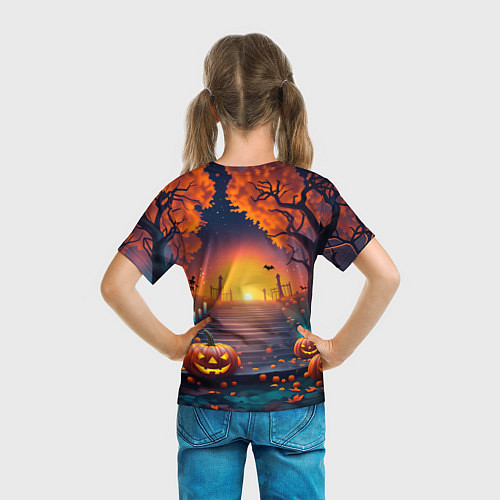 Детская футболка Привидение в хэллоуинскую ночь / 3D-принт – фото 6