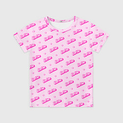 Футболка детская Паттерн - Барби и сердечки, цвет: 3D-принт