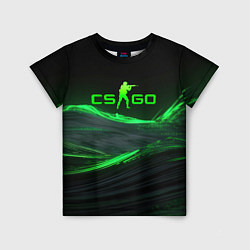 Футболка детская CSGO neon green logo, цвет: 3D-принт