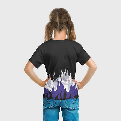 Детская футболка Black fire emoji / 3D-принт – фото 6