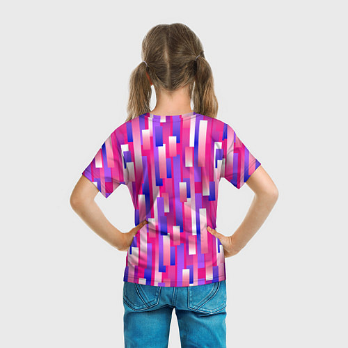 Детская футболка Градиентные прямоугольники / 3D-принт – фото 6