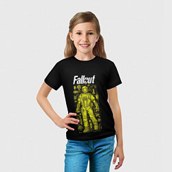 Футболка детская Фалаут желтая силовая броня, цвет: 3D-принт — фото 2