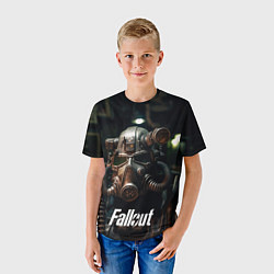 Футболка детская Fallout man, цвет: 3D-принт — фото 2