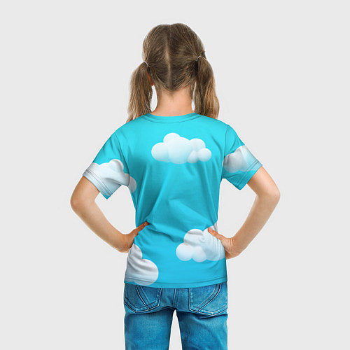 Детская футболка Хочешь быть сильным - качайся с котиком на качелях / 3D-принт – фото 6