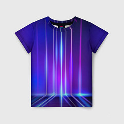 Футболка детская Neon glow - vaporwave - strips, цвет: 3D-принт