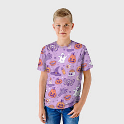 Футболка детская Halloween pattern арт, цвет: 3D-принт — фото 2