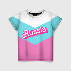 Футболка детская Russia - barbie style, цвет: 3D-принт