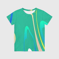 Футболка детская Абстрактное изображение, линии, цвет: 3D-принт