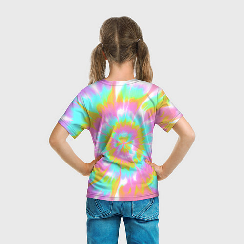 Детская футболка I am Kenough - retro tie-dye / 3D-принт – фото 6