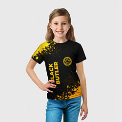 Футболка детская Black Butler - gold gradient: надпись, символ, цвет: 3D-принт — фото 2