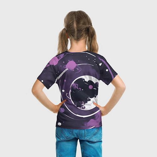 Детская футболка Фиолетовый космос - нейросеть / 3D-принт – фото 6
