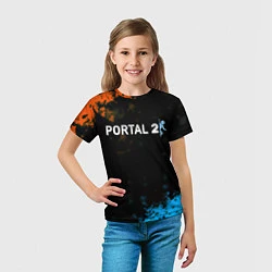 Футболка детская Portal game, цвет: 3D-принт — фото 2