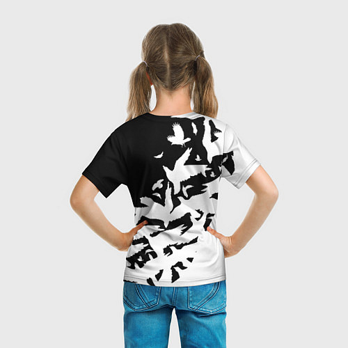 Детская футболка Ведьмак птицы паттерн / 3D-принт – фото 6