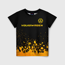 Детская футболка Volkswagen - gold gradient: символ сверху