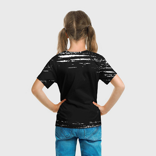 Детская футболка Dead Space glitch на темном фоне / 3D-принт – фото 6