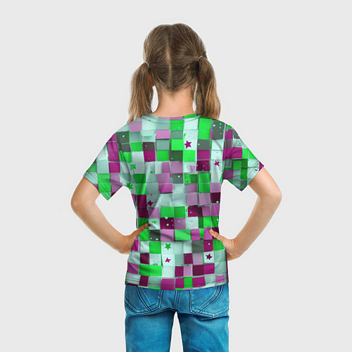 Детская футболка Ретро Квадраты / 3D-принт – фото 6