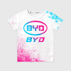 Футболка детская BYD neon gradient style, цвет: 3D-принт