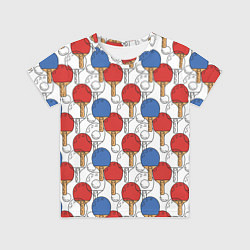 Футболка детская Настольный теннис - ракетки, цвет: 3D-принт