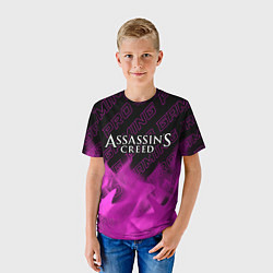 Футболка детская Assassins Creed pro gaming: символ сверху, цвет: 3D-принт — фото 2