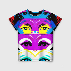 Футболка детская Eyes - pop art - neural network, цвет: 3D-принт