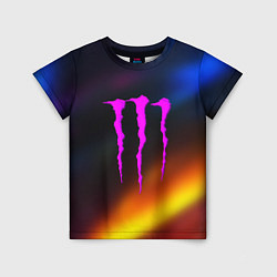 Футболка детская Monster energy gradient color, цвет: 3D-принт