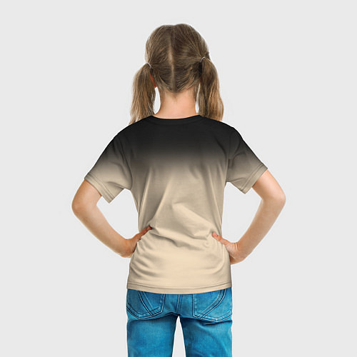 Детская футболка Градиент: от черного к телесному / 3D-принт – фото 6