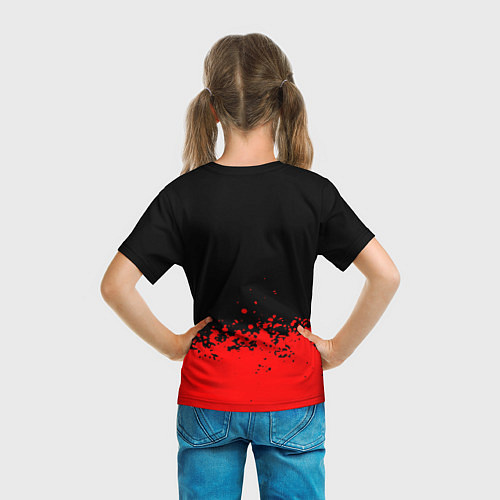 Детская футболка Rainbow Six красные краски / 3D-принт – фото 6