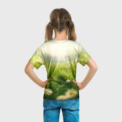Детская футболка Овечка в траве / 3D-принт – фото 6