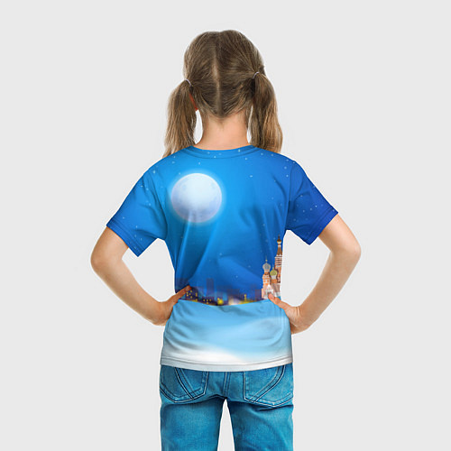 Детская футболка Дракончик в очках у елки / 3D-принт – фото 6