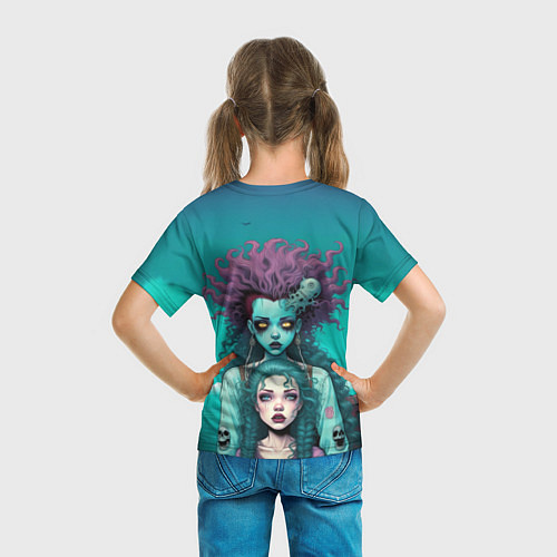 Детская футболка Призрак и девушка в лодке / 3D-принт – фото 6
